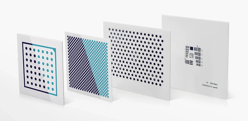 Multi-material machine-vision calibration and test products from the Ruihua brochure