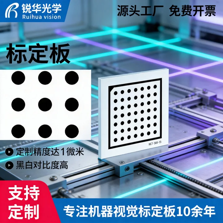 圆点玻璃标定板7x7高精度0.005MM铝基材视觉标定板机器相机反射